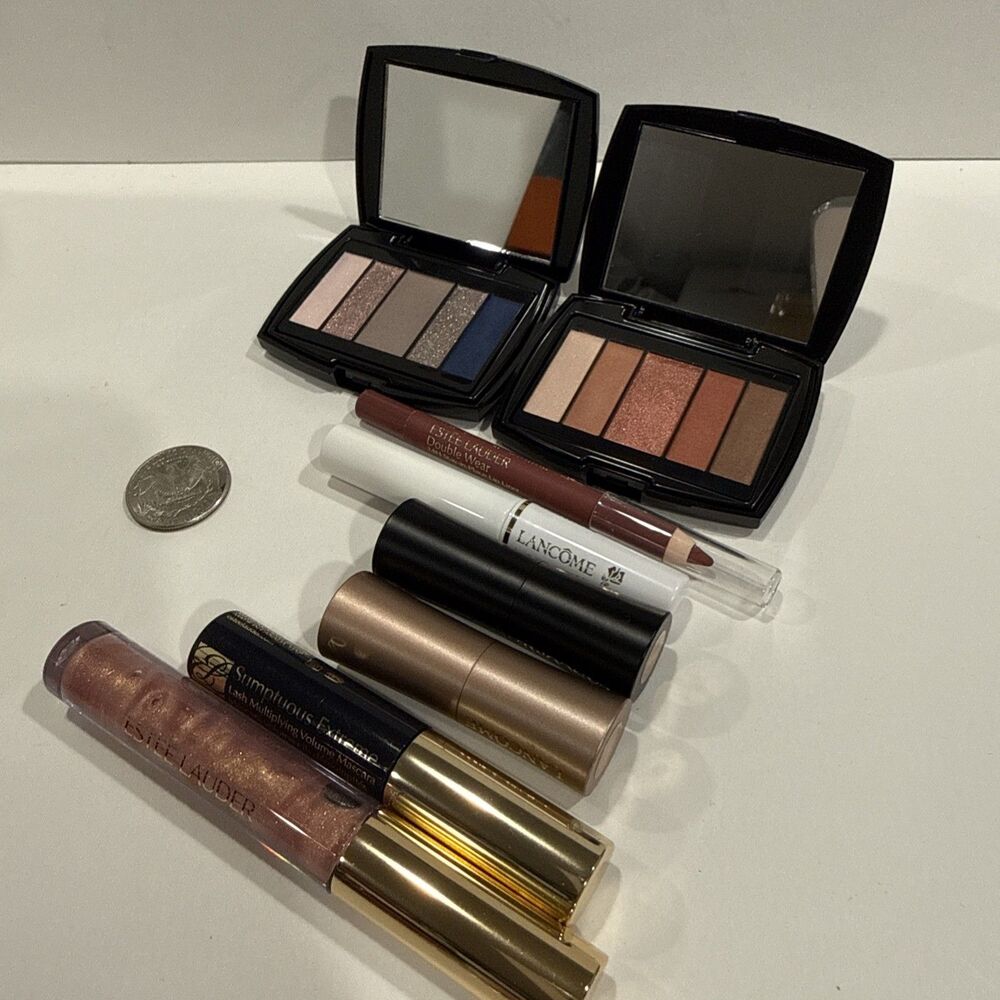 Lancome & Estee Lauder Makeup Palette Gift Set travel size set NWOB 8PC